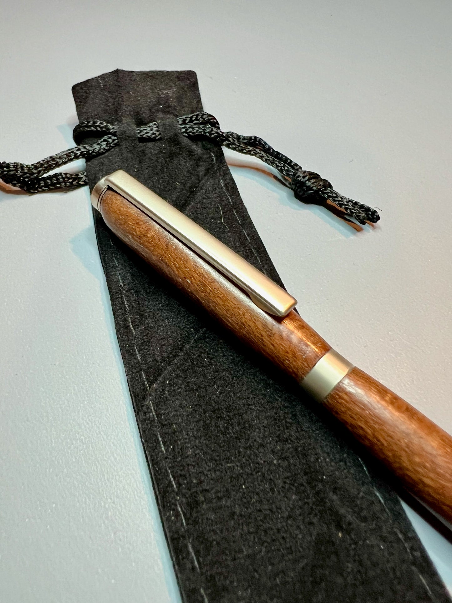 Leopardwood / Satin Nickel Pen